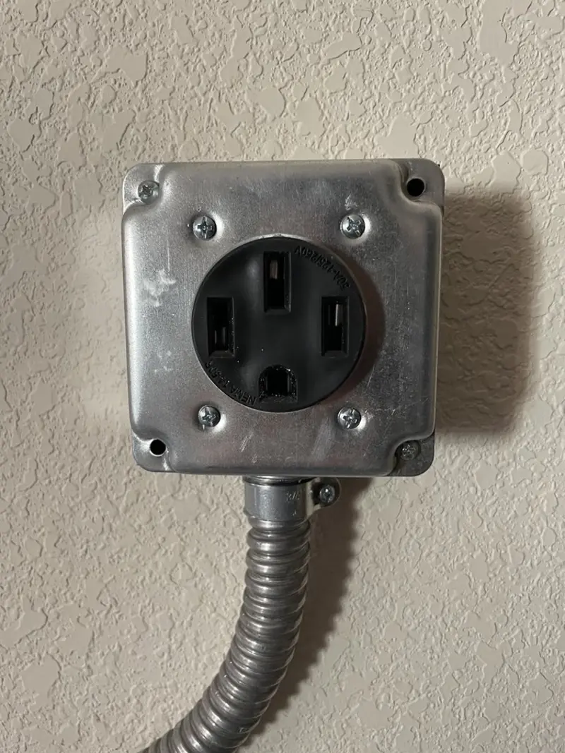 NEMA 14-50 outlet installed for Electrical Panel Upgrade in Lawrence